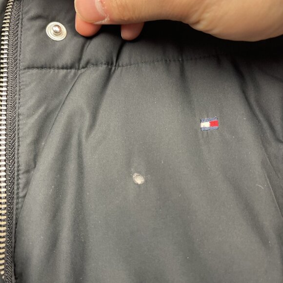 Tommy Hilfiger Black Down Quilted Puffer Jacket Full Zip Women Sz Small Read - Picture 5 of 13